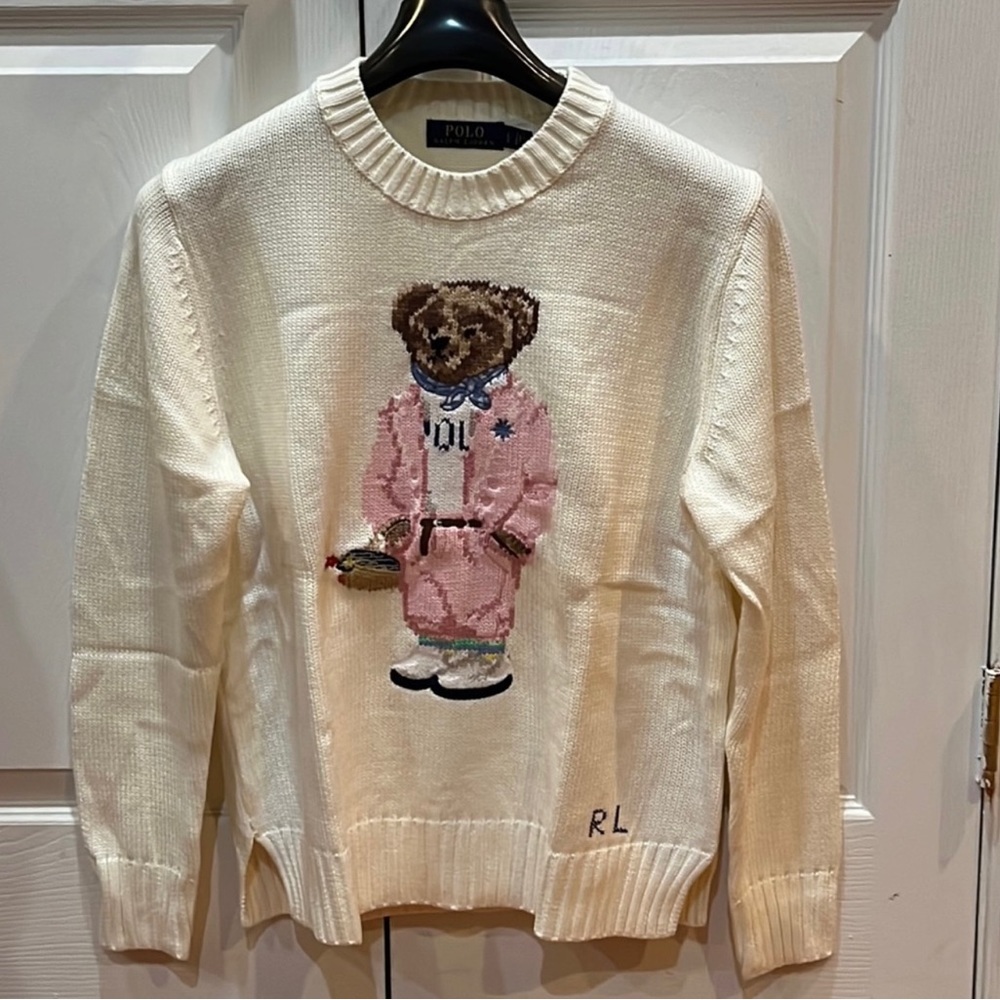 NWOT new without tag women’s Ralph Lauren bear sweater size L